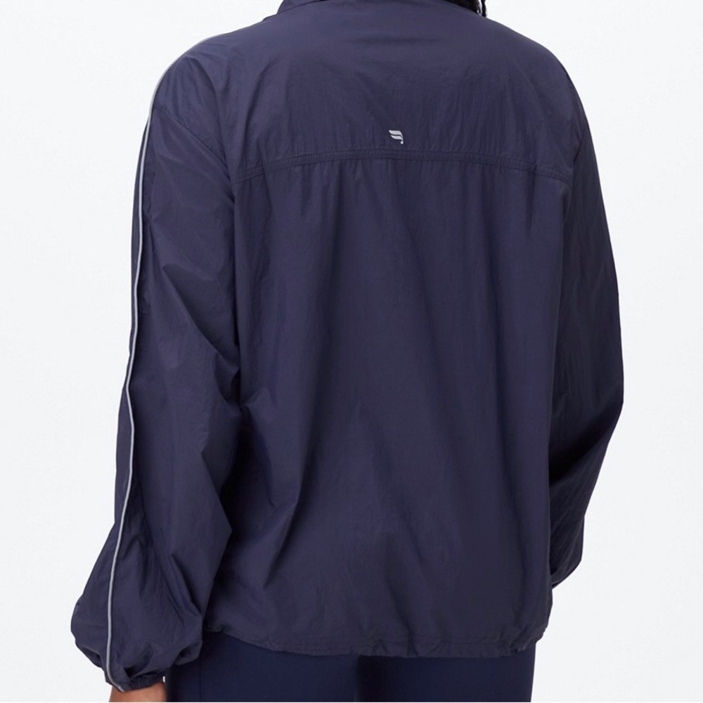 Fabletics Oversized Flyweight Lightweight Windbreaker Jacket Reflective Stripe - Picture 2 of 9